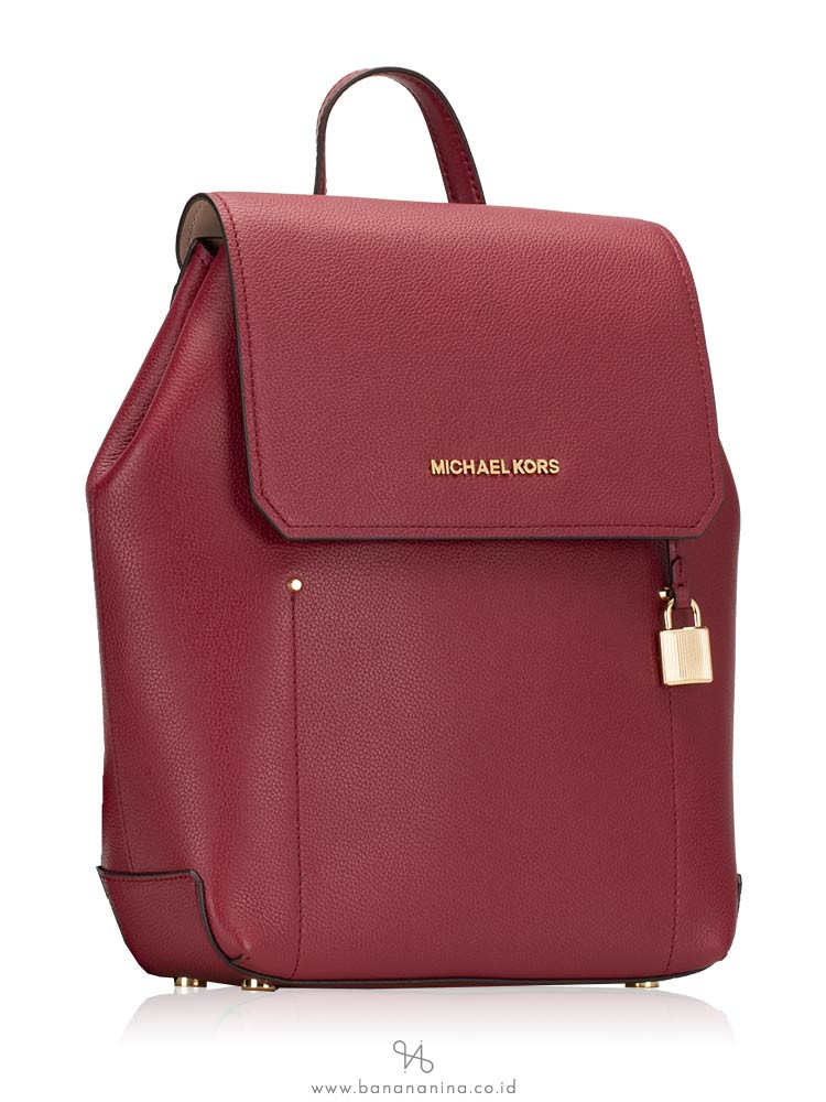 MICHAEL KORS Hayes Leather Medium Backpack Mulberry Ballet