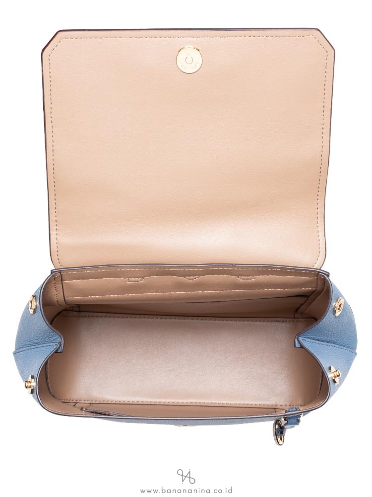 MICHAEL KORS Hayes Leather Medium Backpack Denim Dark Khaki