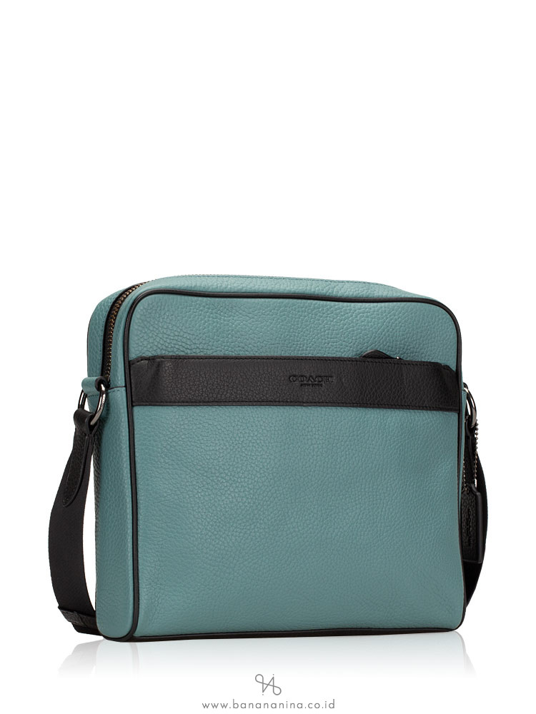 COACH Men 26077 Colorblock Charles Camera Bag Slate Black