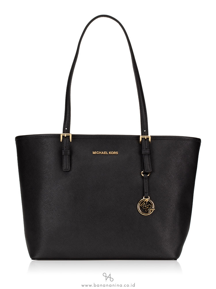 MICHAEL KORS Jet Set Travel Medium Carryall Tote Black