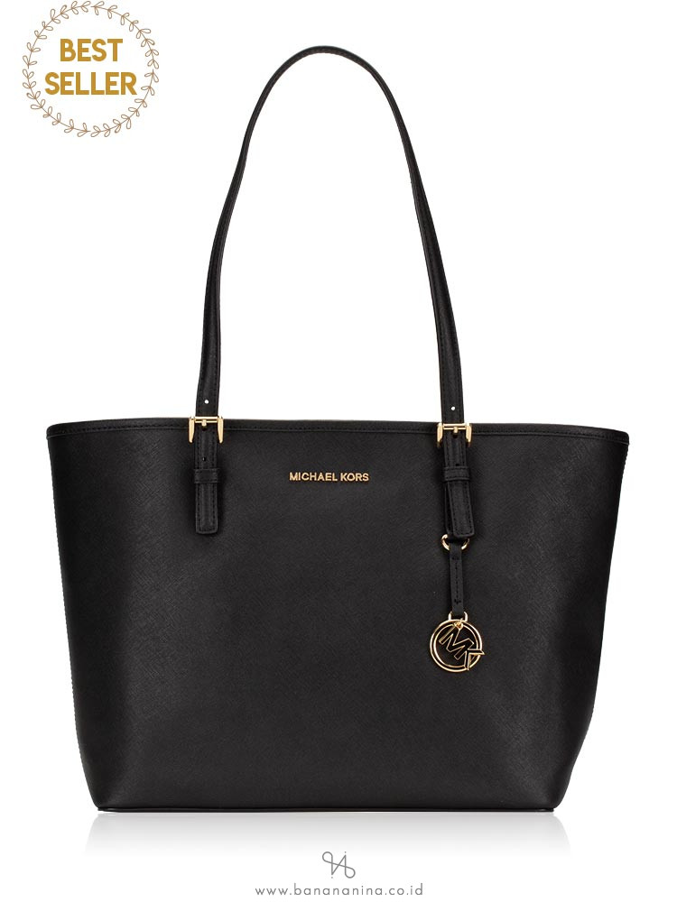 MICHAEL KORS Jet Set Travel Medium Carryall Tote Black