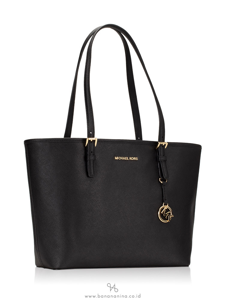 MICHAEL KORS Jet Set Travel Medium Carryall Tote Black