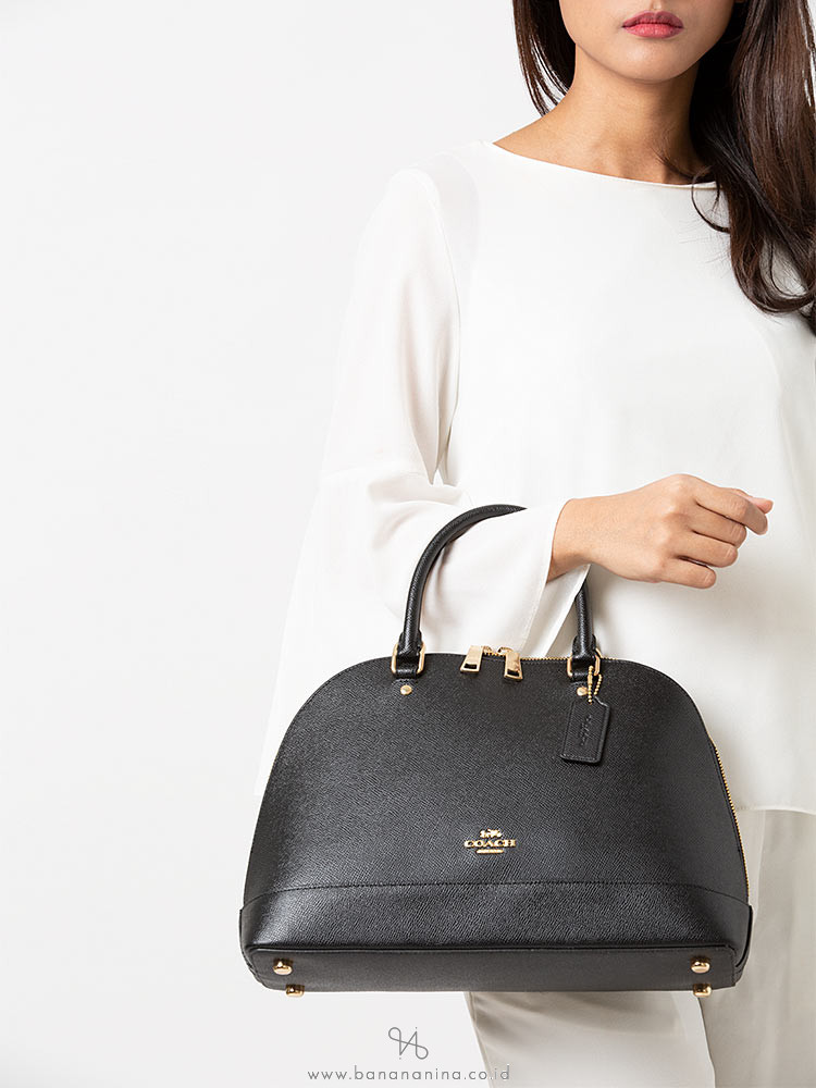 COACH 27590 Crossgrain Sierra Satchel Black