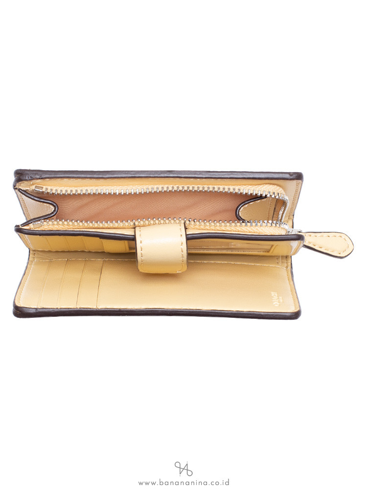 COACH 23553 Signature Medium Wallet Khaki Vanilla