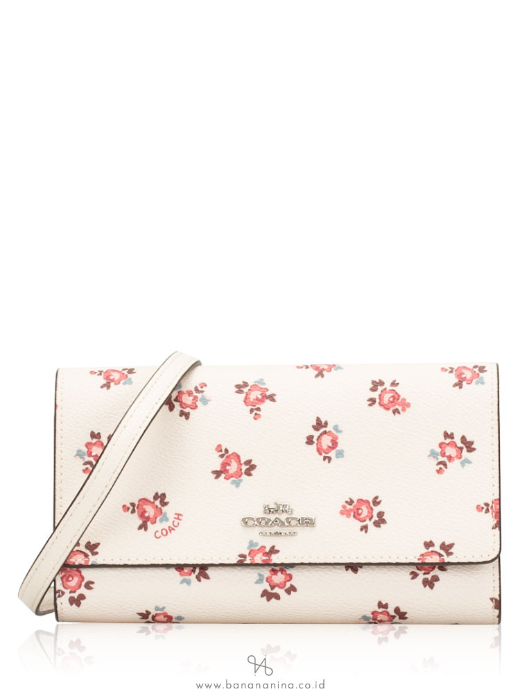 COACH 28328 Boxed Phone Mini Crossbody Chalk Floral Bloom