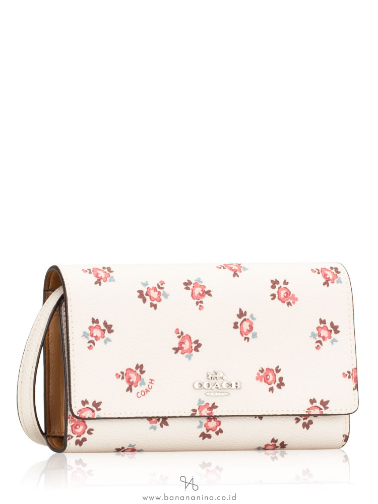 COACH 28328 Boxed Phone Mini Crossbody Chalk Floral Bloom
