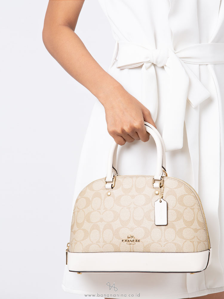 COACH 27583 Signature Mini Sierra Satchel Light Khaki Chalk