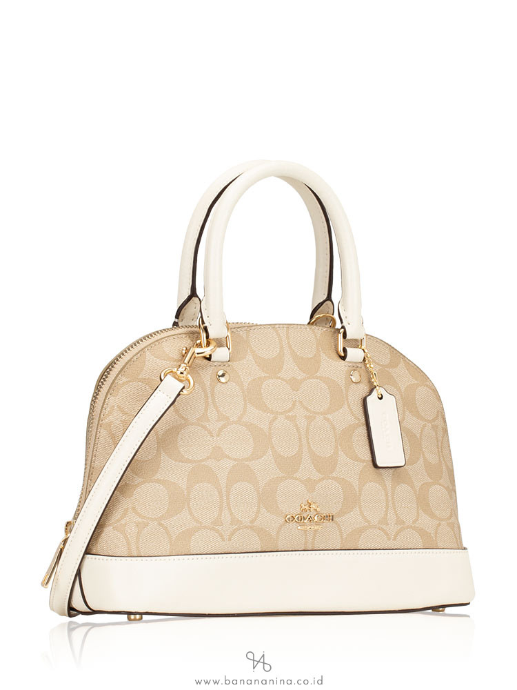 COACH 27583 Signature Mini Sierra Satchel Light Khaki Chalk