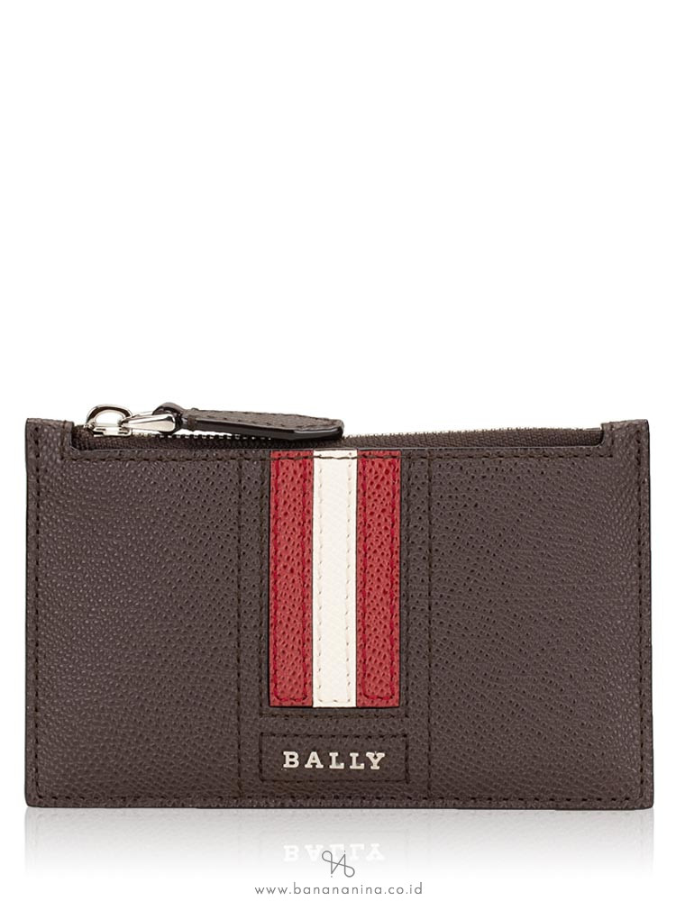 BALLY Tenley Zip Card Holder Brown