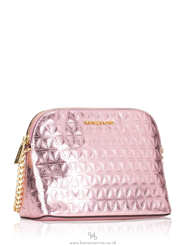 MICHAEL KORS Cindy Large Dome Crossbody Soft Pink