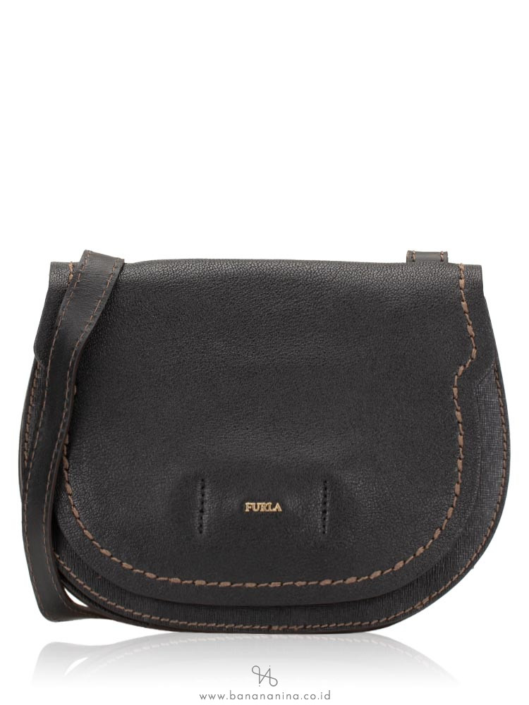 FURLA Gioia Leather Crossbody Onyx