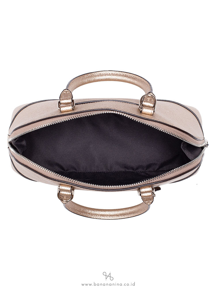 COACH 29170 Metallic Leather Mini Sierra Satchel Platinum