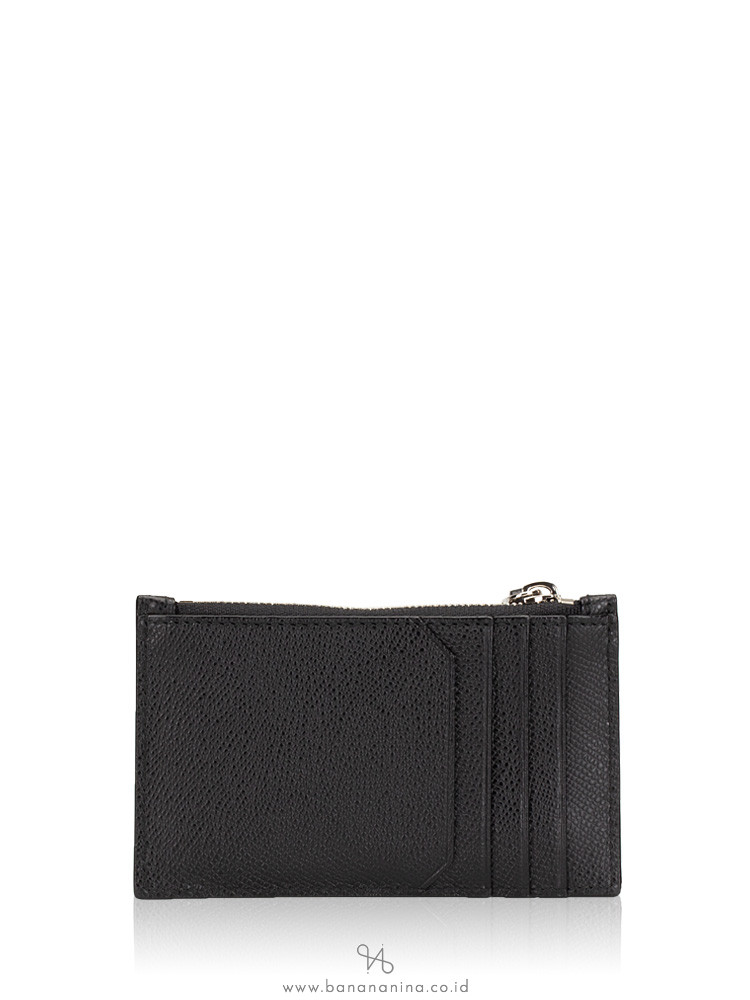 BALLY Tenley Stripe Zip Card Holder Black