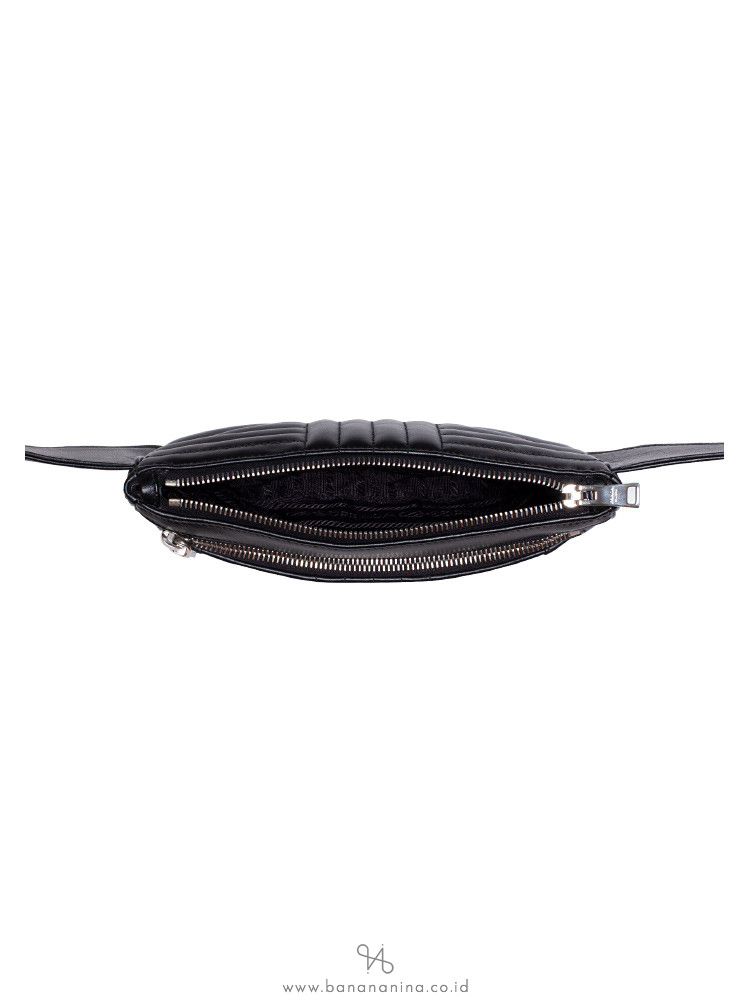PRADA 1BL008 Soft Calf Impuntu Belt Bag Nero