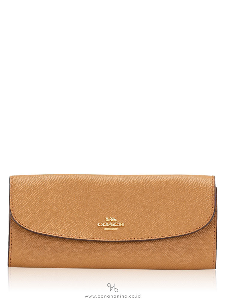 COACH 59949 Crossgrain Leather Soft Wallet Light Saddle