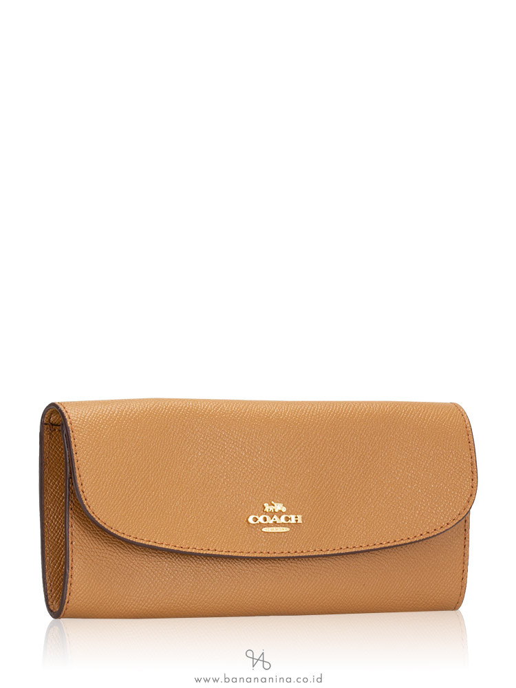 COACH 59949 Crossgrain Leather Soft Wallet Light Saddle