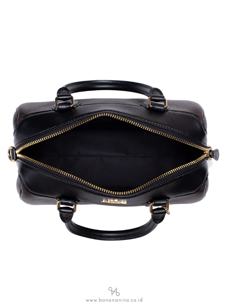 COACH 32203 Signature Mini Bennett Satchel Brown Black