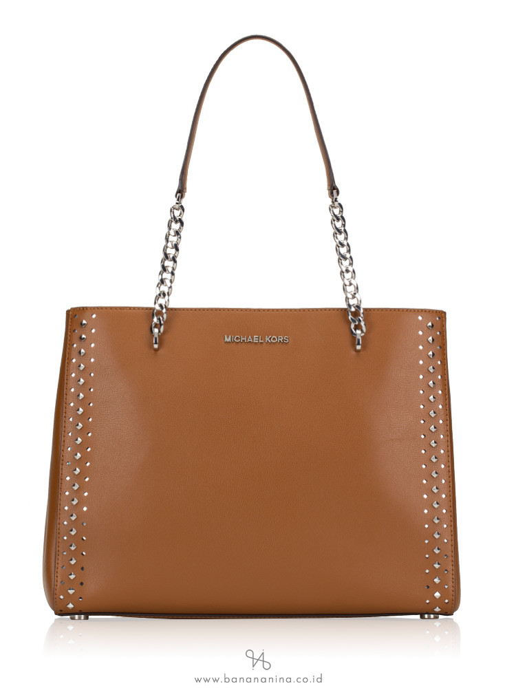 MICHAEL KORS Ellis Stud Leather Large Tote Luggage