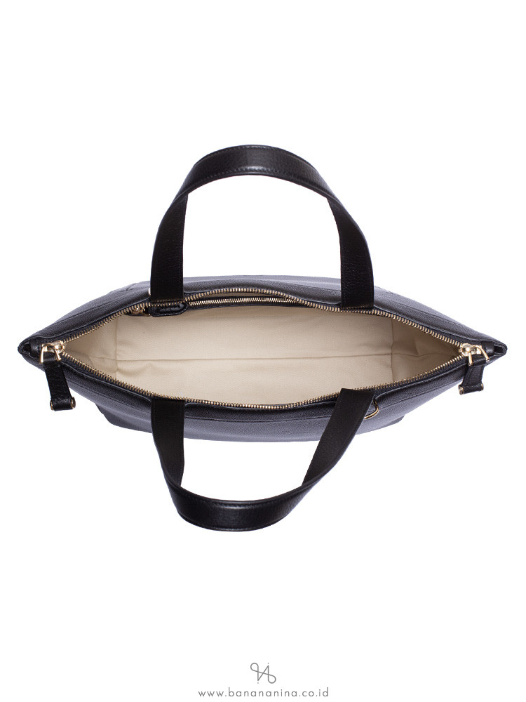 BALLY Leather Medium Convertible Tote Black