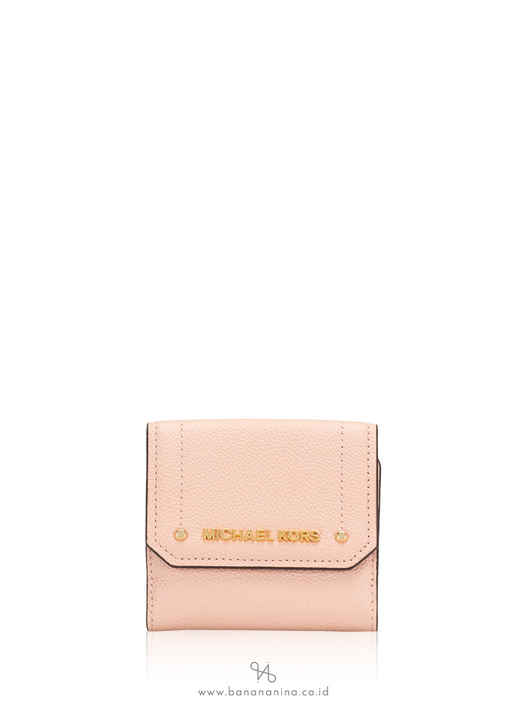 MICHAEL KORS Hayes Leather Medium Trifold Coin Purse Pastel Pink