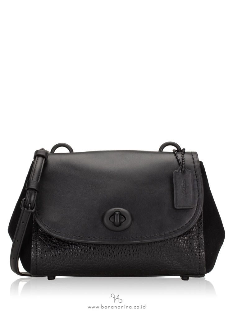 COACH 22349 Mixed Faye Leather Crossbody Black
