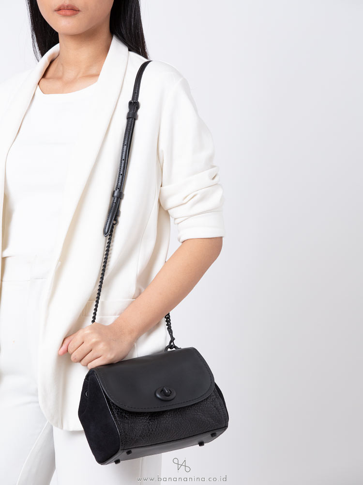COACH 22349 Mixed Faye Leather Crossbody Black