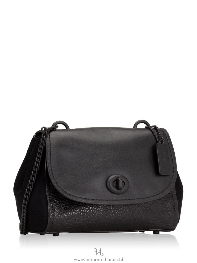 COACH 22349 Mixed Faye Leather Crossbody Black
