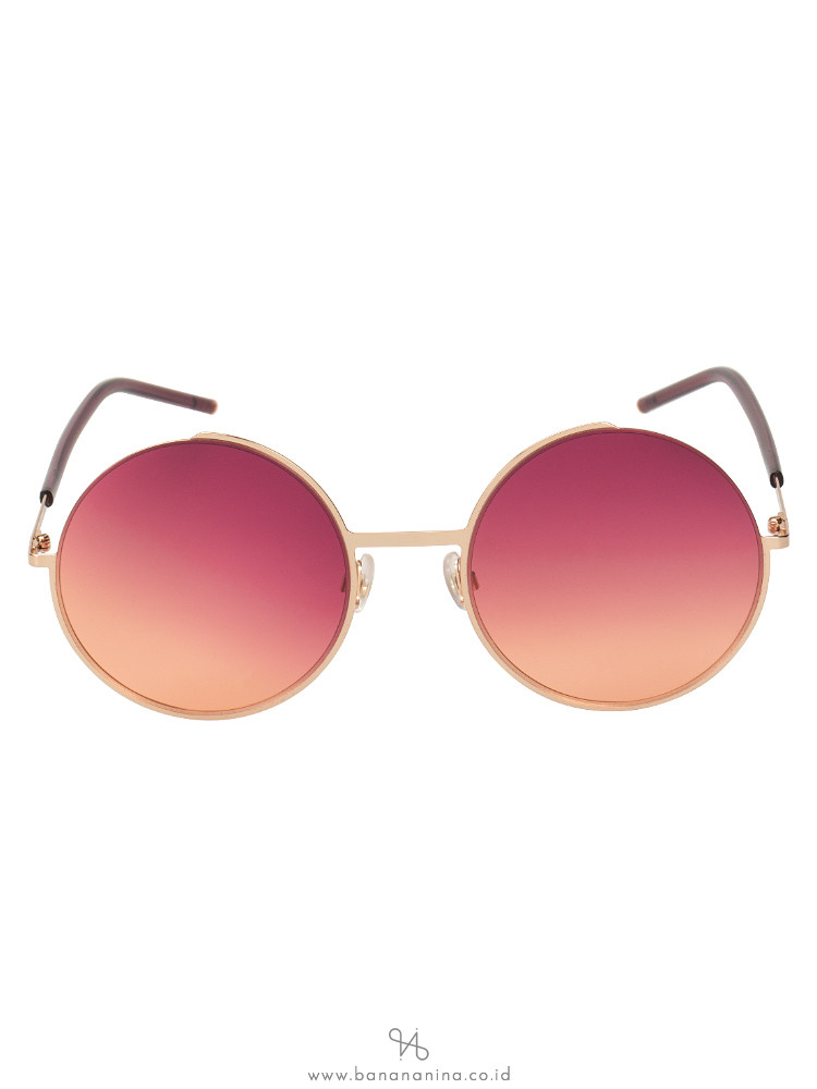 MARC JACOBS TM0V5 Round Sunglasses Fuchsia Gradient