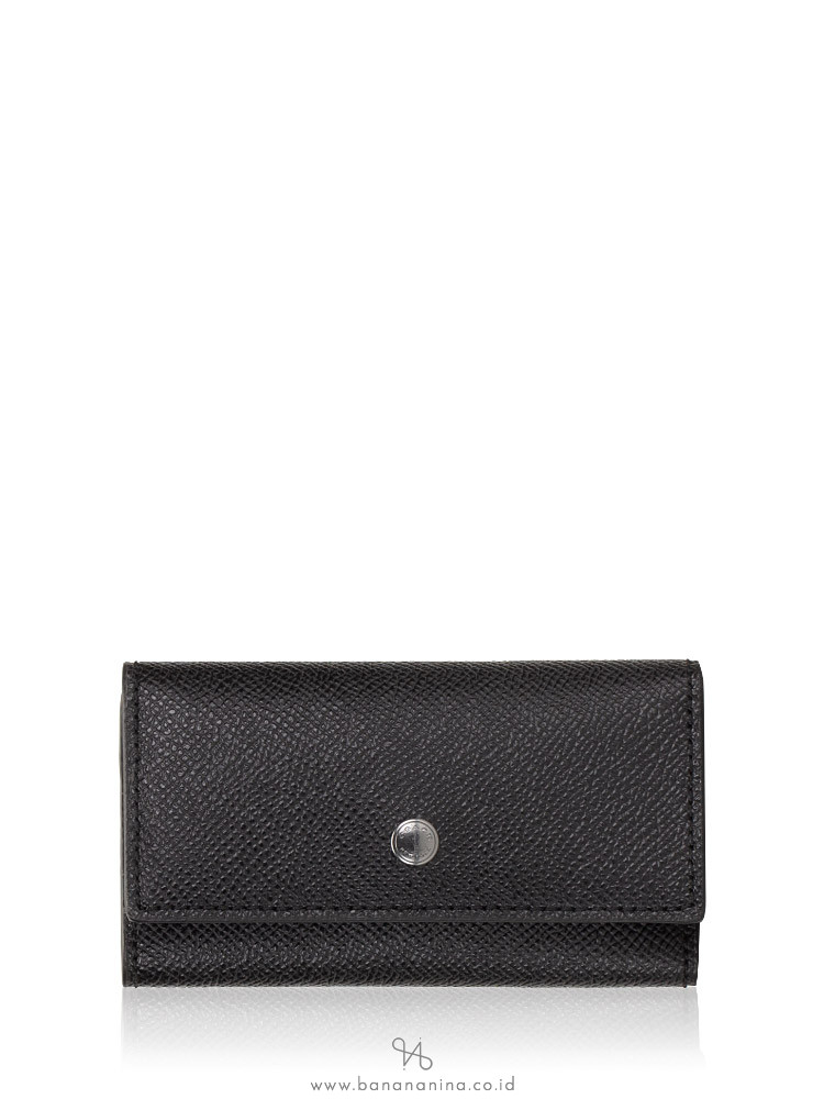 COACH 26100 Crossgrain 4 Ring Key Case Black