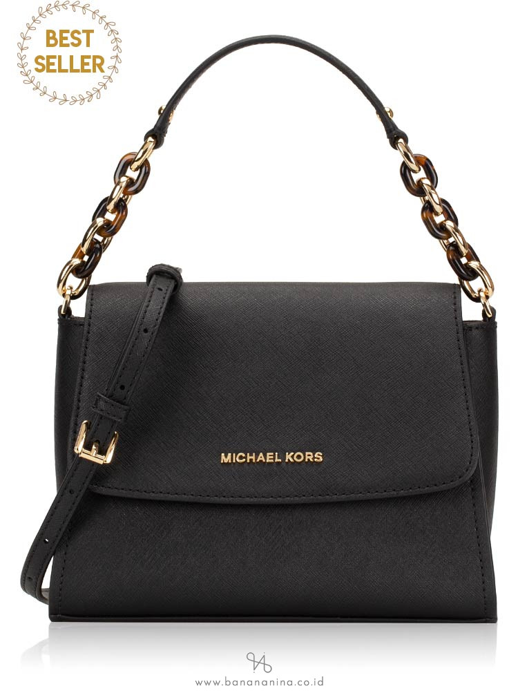 MICHAEL KORS Sofia Saffiano Small Satchel Black