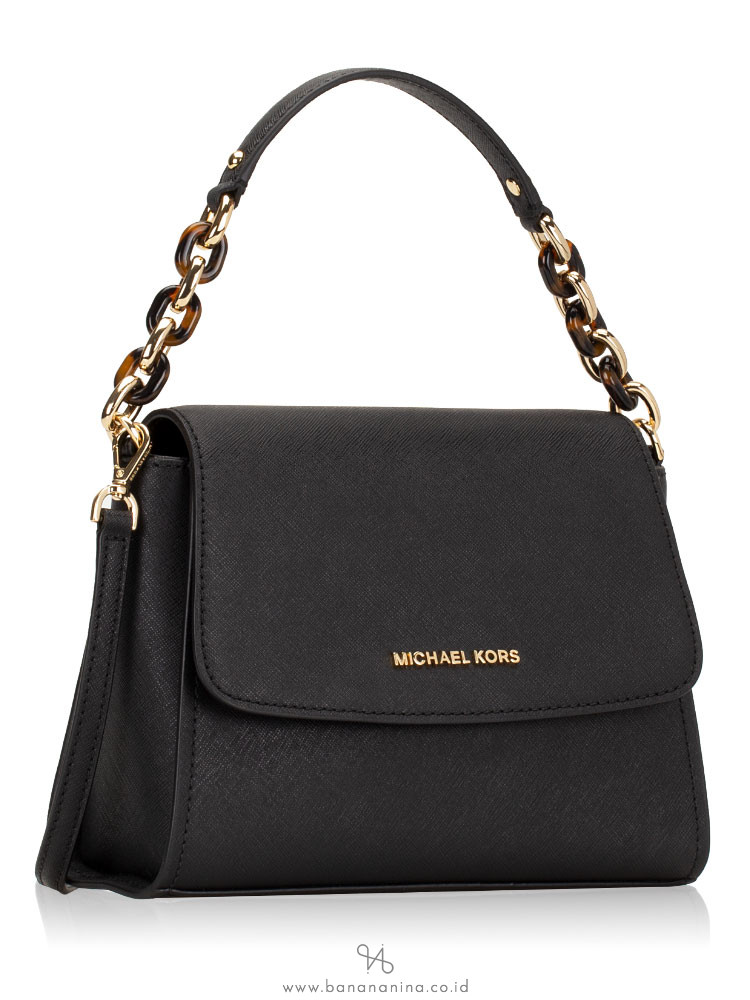 MICHAEL KORS Sofia Saffiano Small Satchel Black