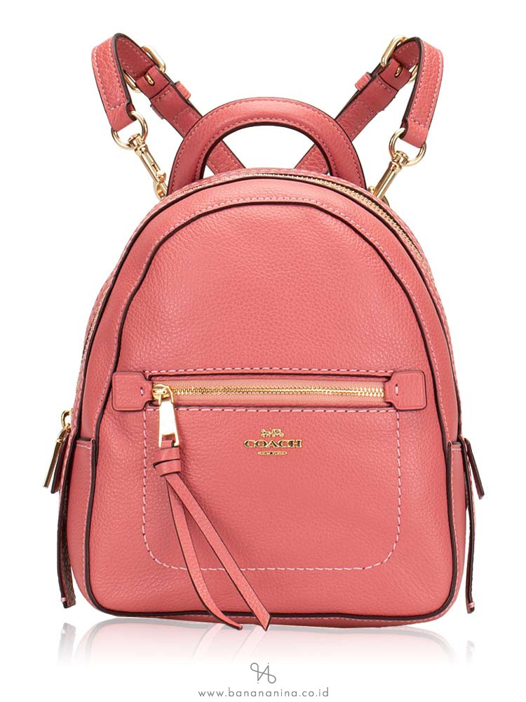 COACH 30530 Pebbled Leather Andi Backpack Peony