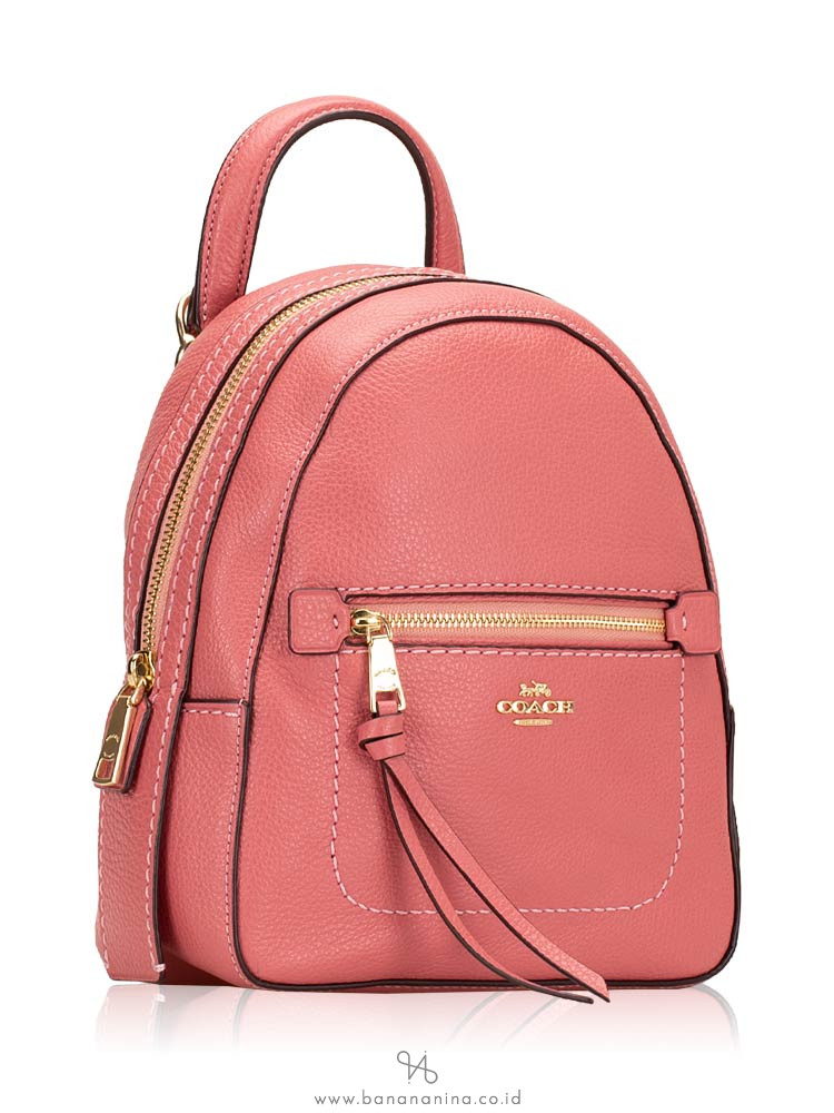 COACH 30530 Pebbled Leather Andi Backpack Peony