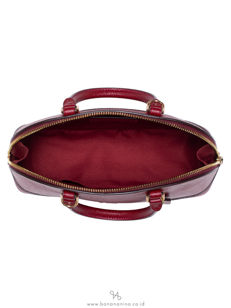 COACH 27591 Crossgrain Mini Sierra Satchel Cherry