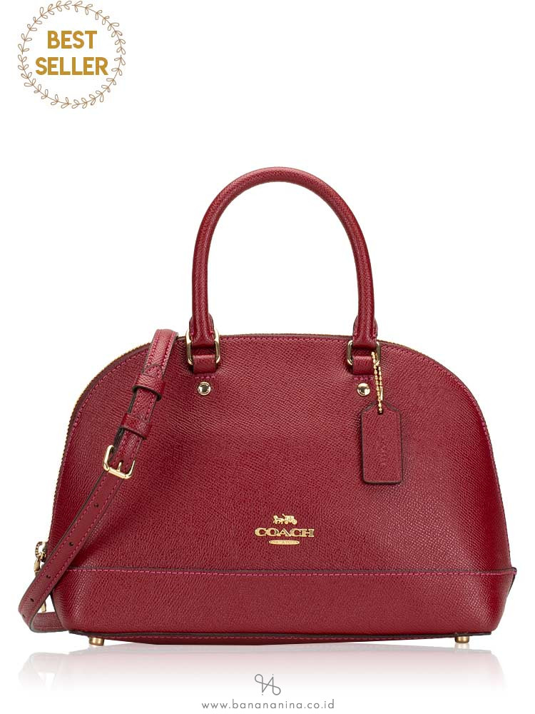 COACH 27591 Crossgrain Mini Sierra Satchel Cherry