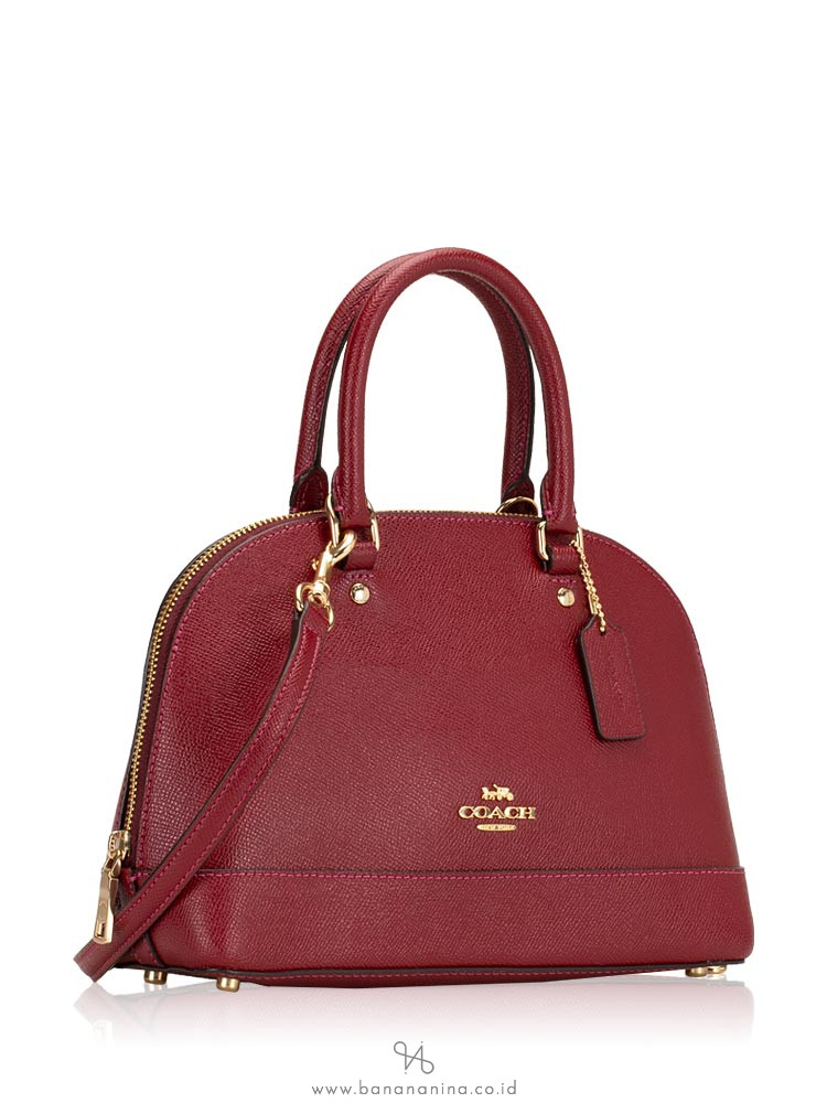 COACH 27591 Crossgrain Mini Sierra Satchel Cherry