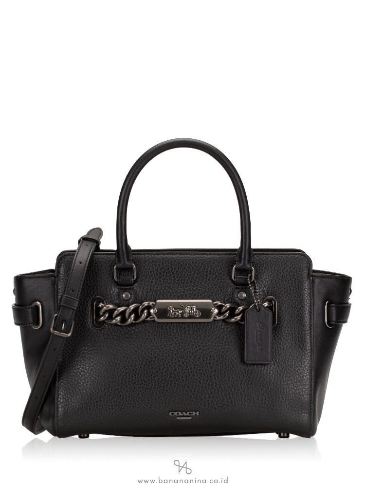 COACH 31525 Bubble Leather Blake 25 Satchel Black