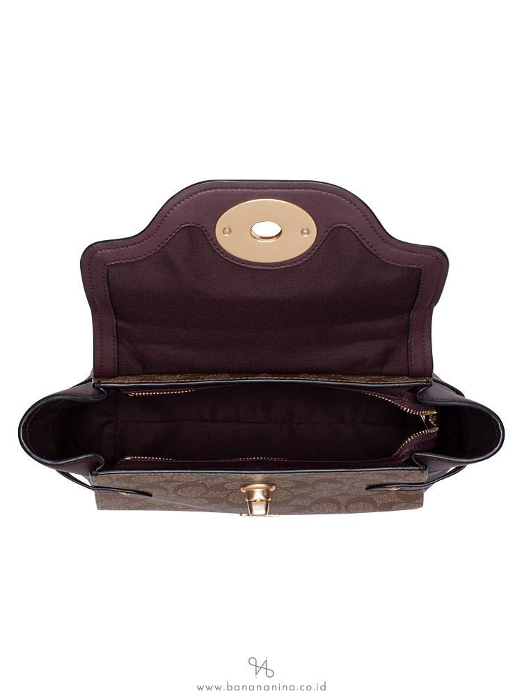 COACH 31479 Signature Colorblock Blake Carryall Khaki Oxblood Multi