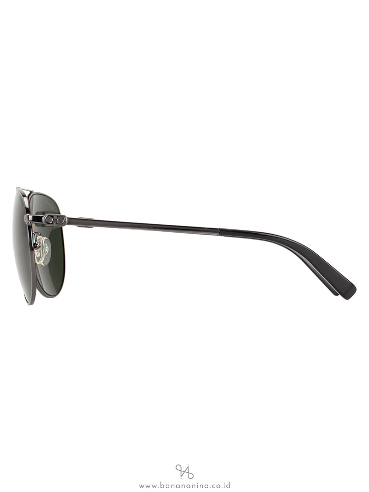 SALVATORE FERRAGAMO SF157SP Aviator Dark Gunmetal