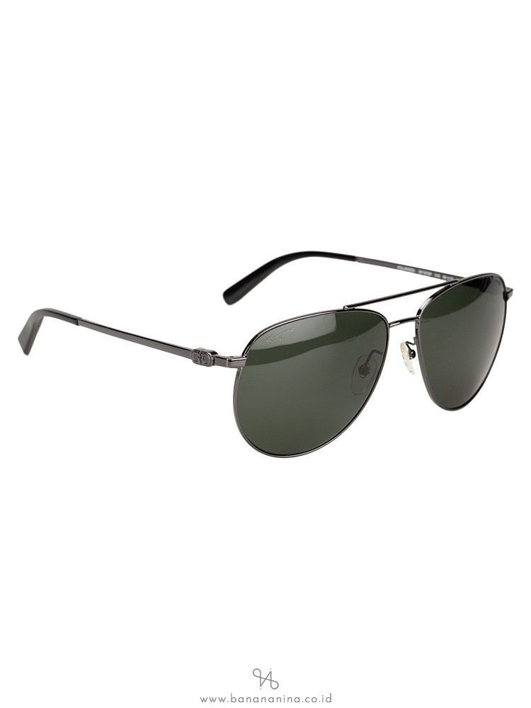 SALVATORE FERRAGAMO SF157SP Aviator Dark Gunmetal