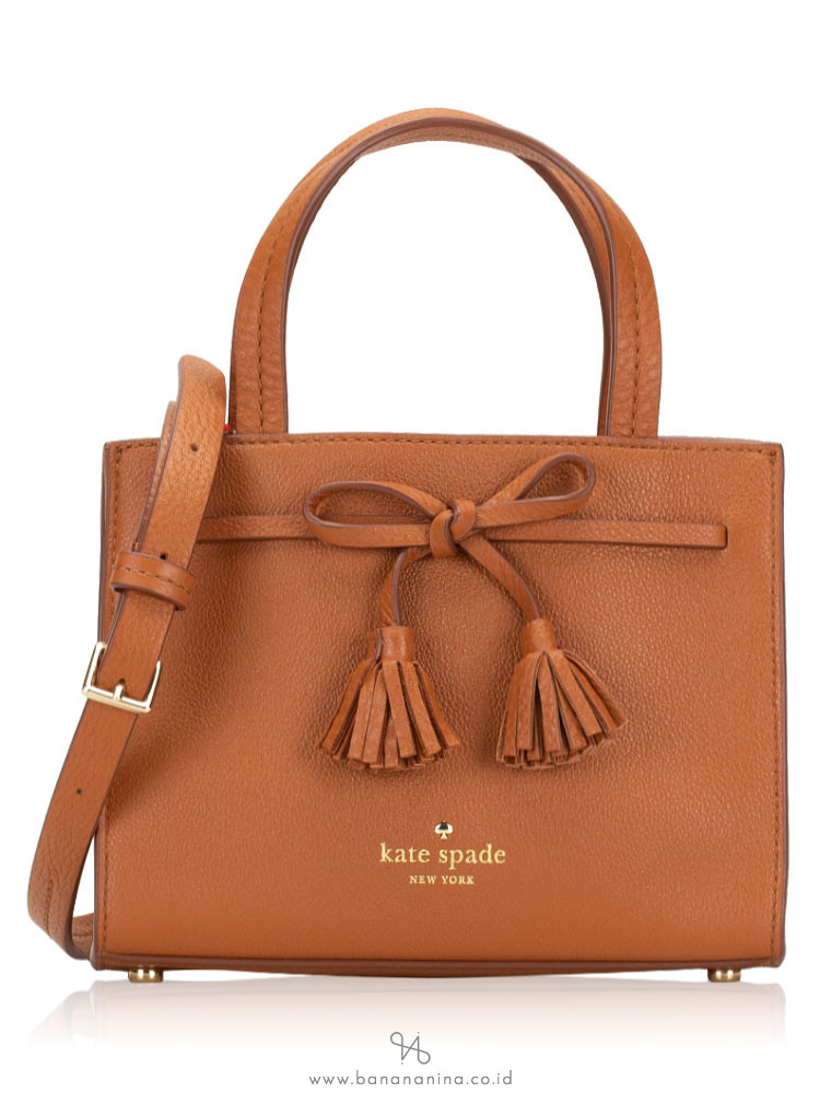 KATE SPADE Hayes Street Fabric Mini Isobel Warm Cognac