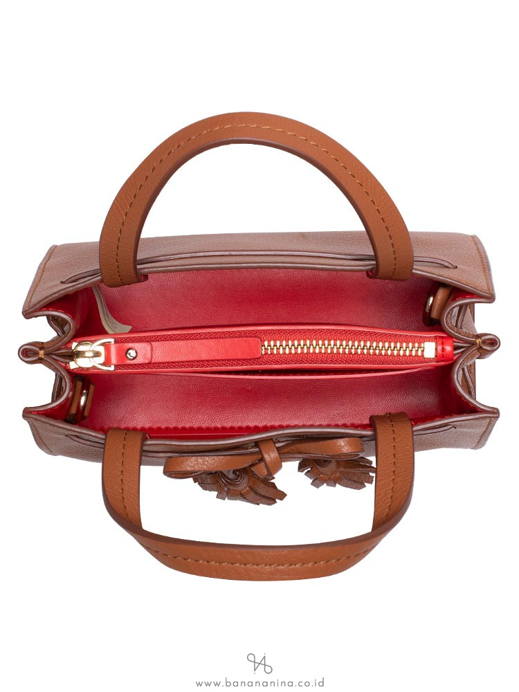 KATE SPADE Hayes Street Fabric Mini Isobel Warm Cognac