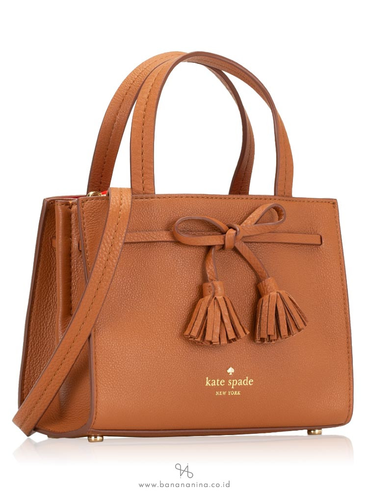 KATE SPADE Hayes Street Fabric Mini Isobel Warm Cognac
