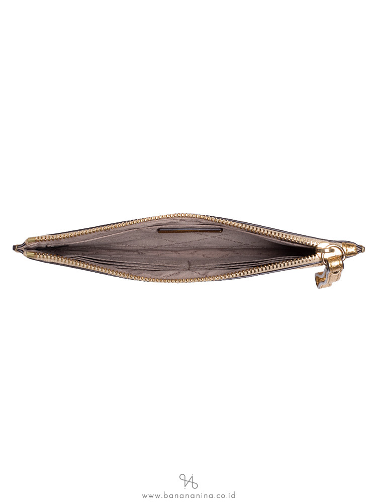 MICHAEL KORS Jet Set XL Travel Zip Clutch Gold
