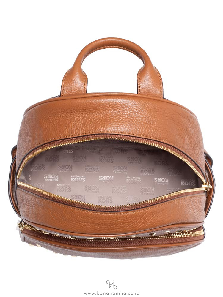 MICHAEL KORS Abbey Studded Leather Medium Backpack Luggage