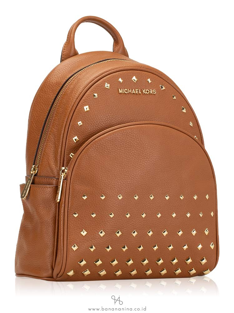MICHAEL KORS Abbey Studded Leather Medium Backpack Luggage
