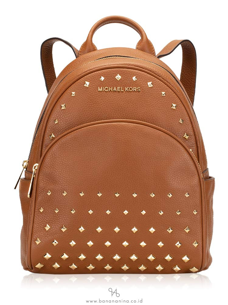 MICHAEL KORS Abbey Studded Leather Medium Backpack Luggage