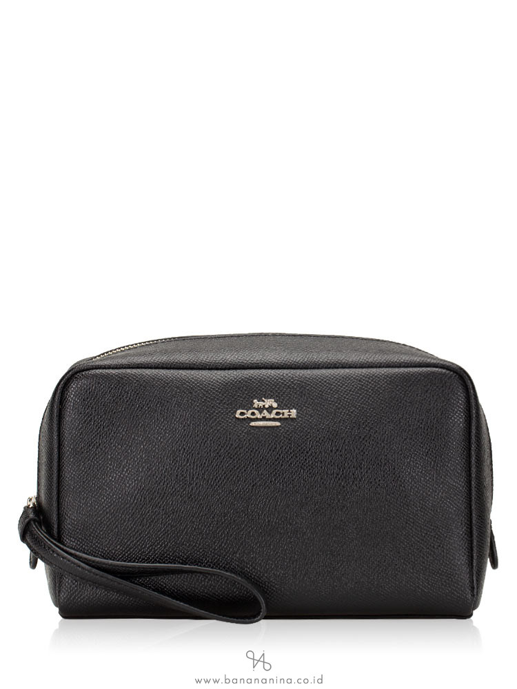COACH 24797 Crossgrain Leather Cosmetic Case 20 Black