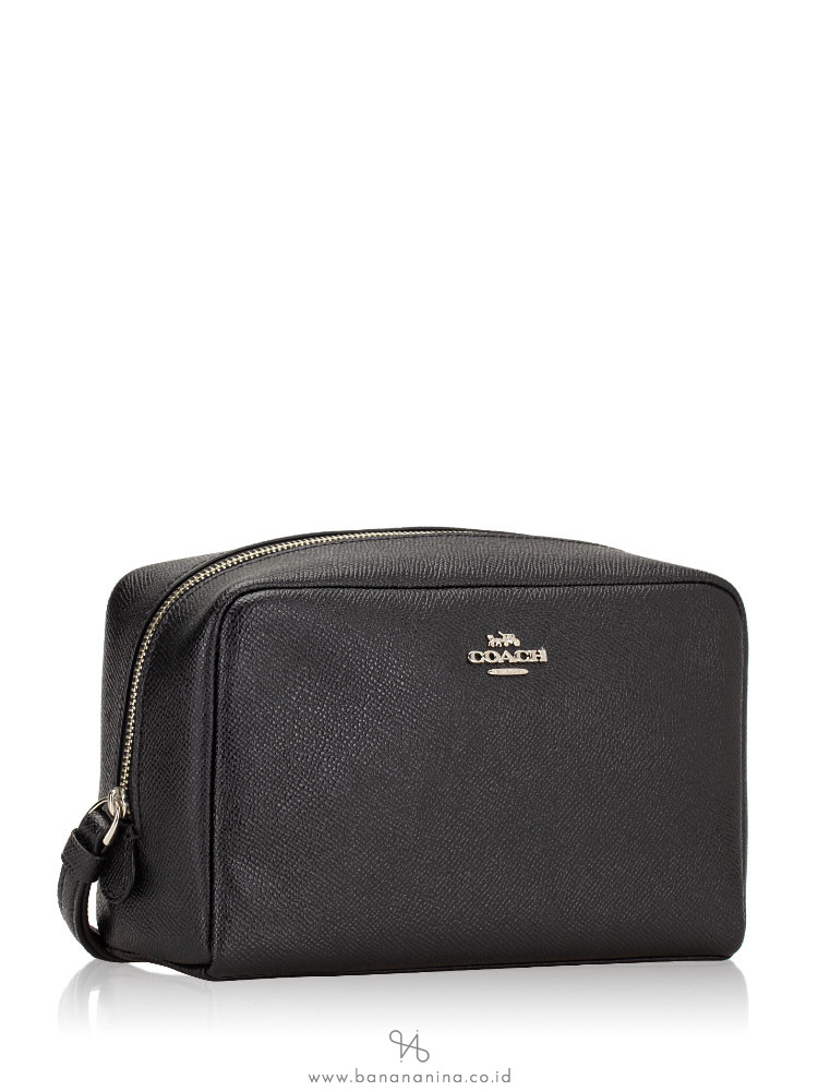 COACH 24797 Crossgrain Leather Cosmetic Case 20 Black