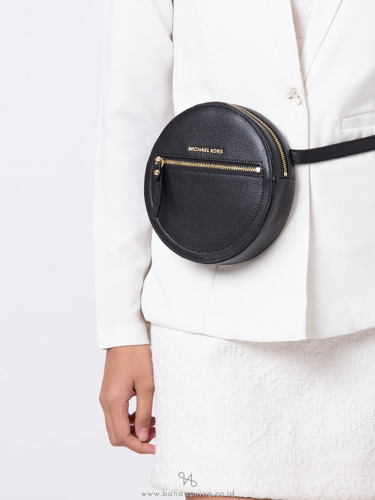michael michael kors round pebble leather fanny pack